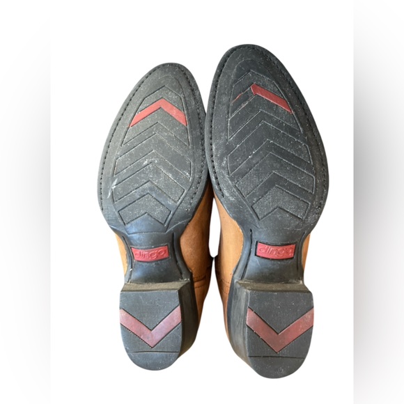 Dingo Men’s Pull On Cowboy Boots, Distressed Tan Leather, Size 8.5 Extra Wide - Picture 6 of 7